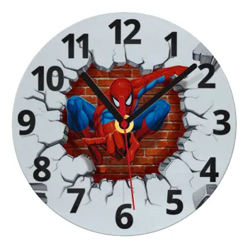 Spiderman wall, Ρολόι τοίχου γυάλινο (20cm)