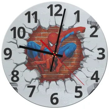 Spiderman wall, Ρολόι τοίχου γυάλινο (30cm)