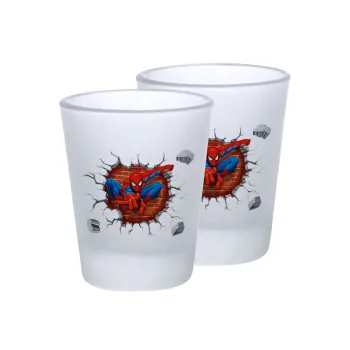 Spiderman wall, Σφηνοπότηρα γυάλινα 45ml του πάγου (2 τεμάχια)