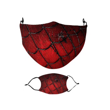 Spiderman realistic mask, Μάσκα υφασμάτινη Ενηλίκων πολλαπλών στρώσεων με υποδοχή φίλτρου