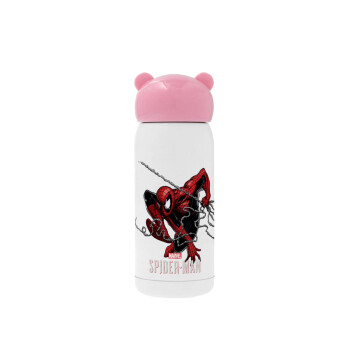Spider-man, Ροζ ανοξείδωτο παγούρι θερμό (Stainless steel), 320ml