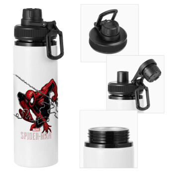 Spider-man, Metal water bottle with safety cap, aluminum 850ml