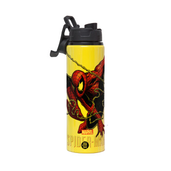 Spider-man, Metallic water bottle with safety lid, 850ml aluminum