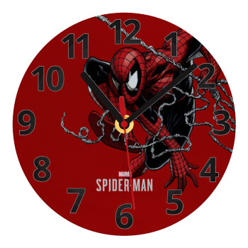 Spider-man, Ρολόι τοίχου γυάλινο (20cm)