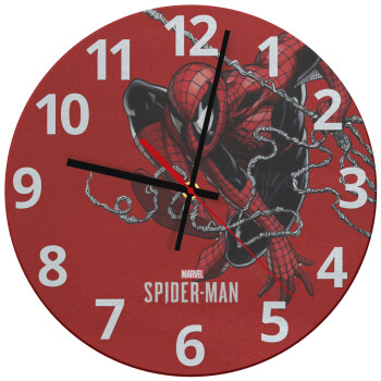 Spider-man, Ρολόι τοίχου γυάλινο (30cm)