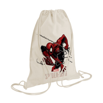 Spider-man, Τσάντα πλάτης πουγκί GYMBAG natural (28x40cm)