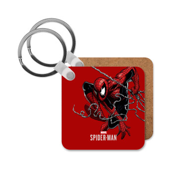 Spider-man, Μπρελόκ Ξύλινο τετράγωνο MDF