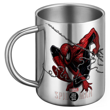 Spider-man, Ανοξείδωτη Μεταλλική Κούπα 450ml - Διπλού Τοιχώματος