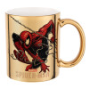 Spider-man, Mug ceramic, gold mirror, 330ml