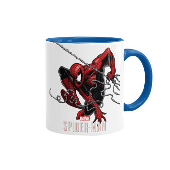 Spider-man, Mug colored blue, ceramic, 330ml