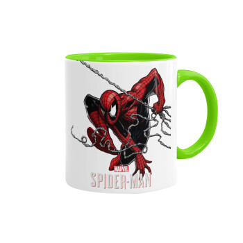 Spider-man, Mug colored light green, ceramic, 330ml