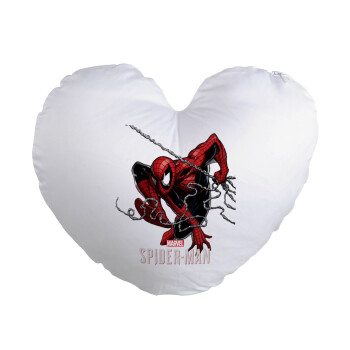 Spider-man, Μαξιλάρι καναπέ καρδιά 40x40cm περιέχεται το  γέμισμα