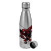 Metallic water bottle, stainless steel, 750ml