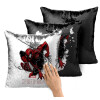 Μαξιλάρι καναπέ Μαγικό Μαύρο με πούλιες 40x40cm περιέχεται το γέμισμα