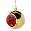 Golden Christmas tree ball ornament 8cm
