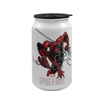 Spider-man, Κούπα ταξιδιού μεταλλική με καπάκι (tin-can) 500ml