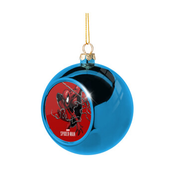 Spider-man, Χριστουγεννιάτικη μπάλα δένδρου Μπλε 8cm