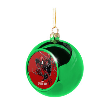 Spider-man, Χριστουγεννιάτικη μπάλα δένδρου Πράσινη 8cm