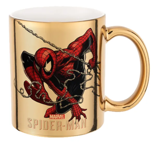 Spider-man — Κούπα κεραμική, χρυσή καθρέπτης, 330ml