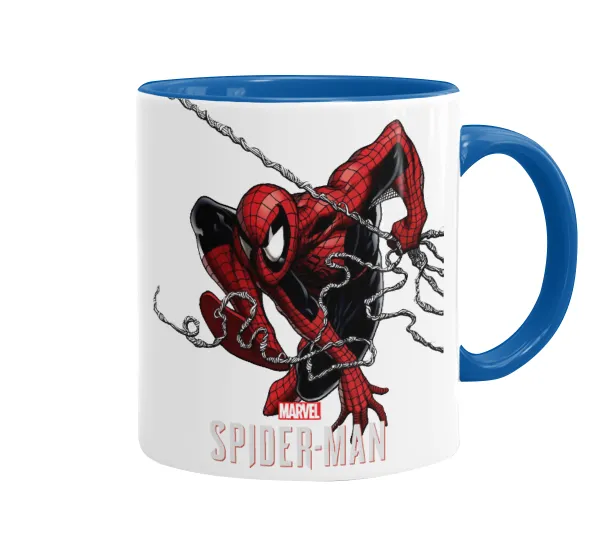 Spider-man — Mug colored blue, ceramic, 330ml