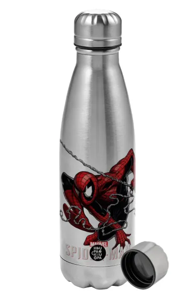 Spider-man — Μεταλλικό παγούρι νερού, ανοξείδωτο ατσάλι, 750ml