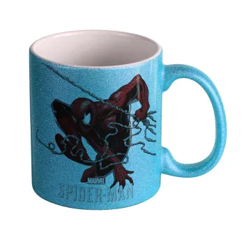Spider-man, Κούπα Σιέλ Glitter που γυαλίζει, κεραμική, 330ml