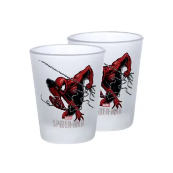 Spider-man, Σφηνοπότηρα γυάλινα 45ml του πάγου (2 τεμάχια)