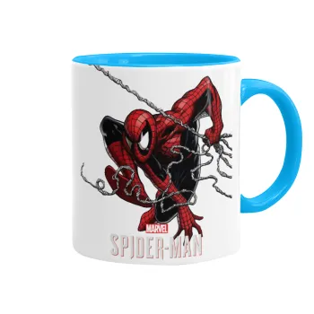 Spider-man, Mug colored light blue, ceramic, 330ml