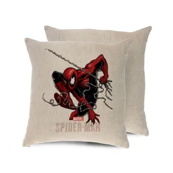 Spider-man, Μαξιλάρι καναπέ ΛΙΝΟ 40x40cm περιέχεται το  γέμισμα