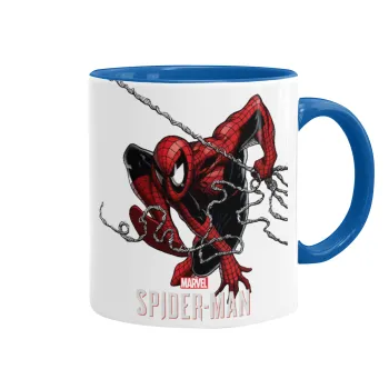 Spider-man, Mug colored blue, ceramic, 330ml
