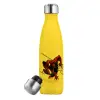 Yellow Stainless Steel Metallic Thermos, double-walled, 500ml