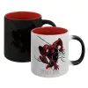 Κούπα Μαγική εσωτερικό κόκκινο, κεραμική, 330ml που αλλάζει χρώμα με το ζεστό ρόφημα