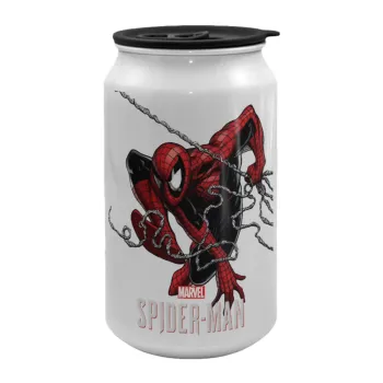Spider-man, Κούπα ταξιδιού μεταλλική με καπάκι (tin-can) 500ml