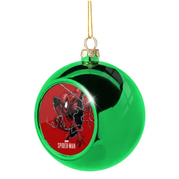 Spider-man, Green Christmas tree ornament ball 8cm