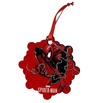 Spider-man, Στολίδι Χριστουγεννιάτικο στολίδι snowflake ξύλινο 7.5cm