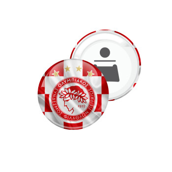 Olympiakos flag, Μαγνητάκι και ανοιχτήρι μπύρας στρογγυλό διάστασης 5,9cm