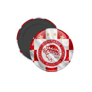 Olympiakos flag, Μαγνητάκι ψυγείου στρογγυλό διάστασης 5cm