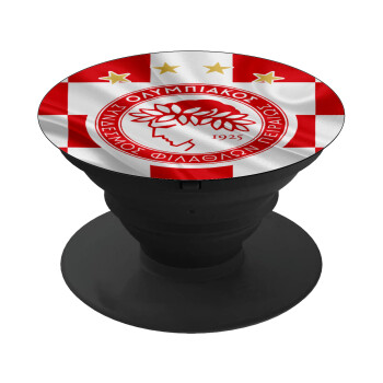 Olympiakos flag, Phone Holders Stand  Μαύρο Βάση Στήριξης Κινητού στο Χέρι