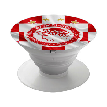 Olympiakos flag, Phone Holders Stand  White Hand-held Mobile Phone Holder