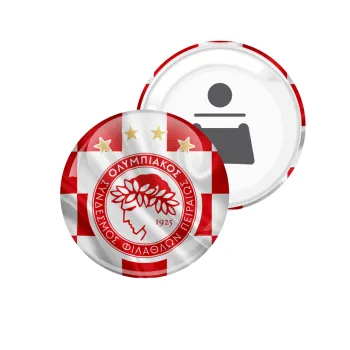 Olympiakos flag, Μαγνητάκι και ανοιχτήρι μπύρας στρογγυλό διάστασης 5,9cm