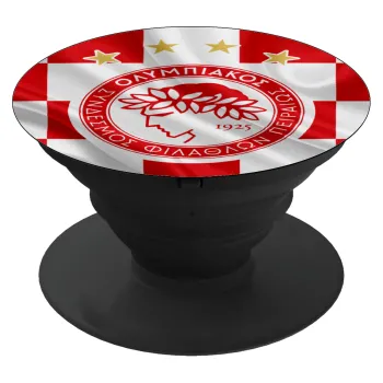 Olympiakos flag, Phone Holders Stand  Black Hand-held Mobile Phone Holder