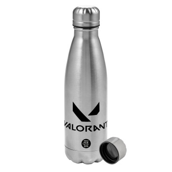 Valorant, Metallic water bottle, stainless steel, 750ml