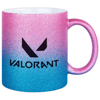 Valorant, Κούπα Χρυσή/Μπλε Glitter, κεραμική, 330ml