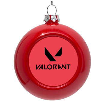 Valorant, Red Christmas tree ornament bauble 8cm