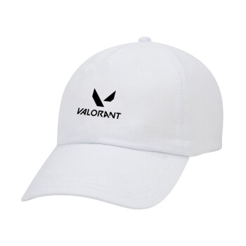 Valorant, Καπέλο ενηλίκων Jockey Λευκό (snapback, 5-φύλλο, unisex)