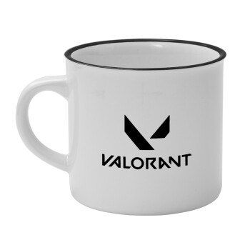 Valorant, Κούπα κεραμική vintage Λευκή/Μαύρη 230ml