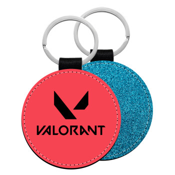 Valorant, Μπρελόκ Δερματίνη, στρογγυλό ΜΠΛΕ (5cm)