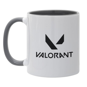 Valorant, Mug colored grey, ceramic, 330ml