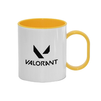 Valorant, Κούπα (πλαστική) (BPA-FREE) Polymer Κίτρινη για παιδιά, 330ml