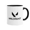 Valorant, Κούπα χρωματιστή μαύρη, κεραμική, 330ml